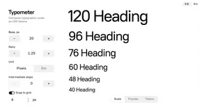 Интерфейс «Типометра»